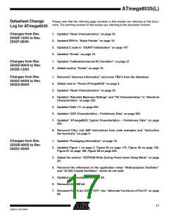 浏览型号ATMEGA8535-16JC的Datasheet PDF文件第17页