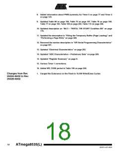 浏览型号ATMEGA8535-16JC的Datasheet PDF文件第18页