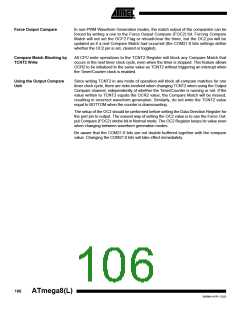 浏览型号ATMEGA8-16AI的Datasheet PDF文件第106页
