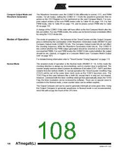 浏览型号ATMEGA8-16AI的Datasheet PDF文件第108页