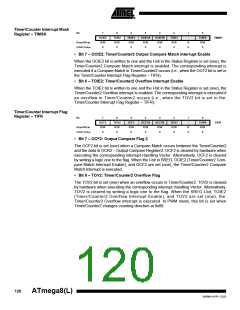 浏览型号ATMEGA8-16AI的Datasheet PDF文件第120页