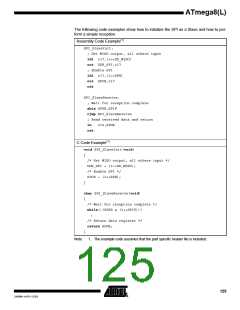 浏览型号ATMEGA8-16AI的Datasheet PDF文件第125页