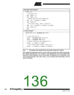 浏览型号ATMEGA8-16AI的Datasheet PDF文件第136页
