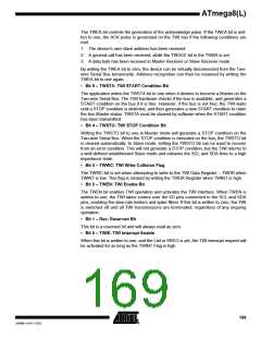 浏览型号ATMEGA8-16AI的Datasheet PDF文件第169页