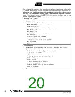 浏览型号ATMEGA8-16AI的Datasheet PDF文件第20页