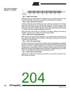 浏览型号ATMEGA8-16AI的Datasheet PDF文件第204页