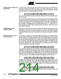 浏览型号ATMEGA8-16AI的Datasheet PDF文件第214页