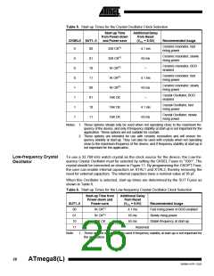 浏览型号ATMEGA8-16AI的Datasheet PDF文件第26页