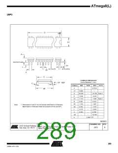 浏览型号ATMEGA8-16AI的Datasheet PDF文件第289页