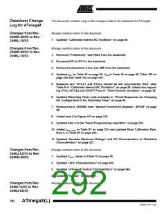 浏览型号ATMEGA8-16AI的Datasheet PDF文件第292页