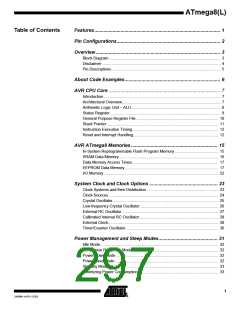 浏览型号ATMEGA8-16AI的Datasheet PDF文件第297页