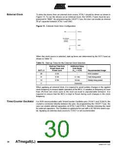 浏览型号ATMEGA8-16AI的Datasheet PDF文件第30页