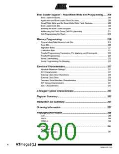 浏览型号ATMEGA8-16AI的Datasheet PDF文件第300页