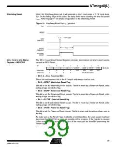 浏览型号ATMEGA8-16AI的Datasheet PDF文件第39页
