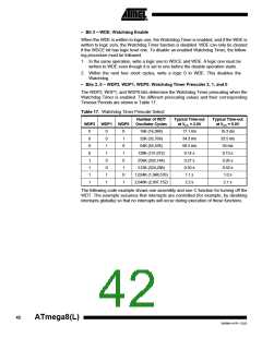 浏览型号ATMEGA8-16AI的Datasheet PDF文件第42页