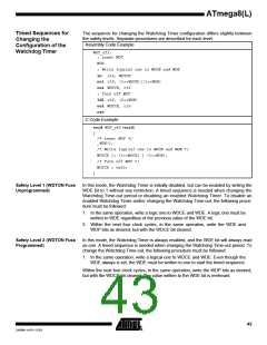 浏览型号ATMEGA8-16AI的Datasheet PDF文件第43页
