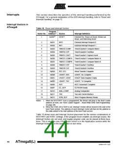 浏览型号ATMEGA8-16AI的Datasheet PDF文件第44页