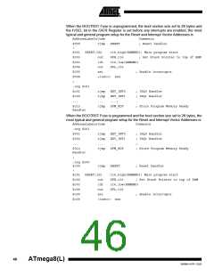 浏览型号ATMEGA8-16AI的Datasheet PDF文件第46页