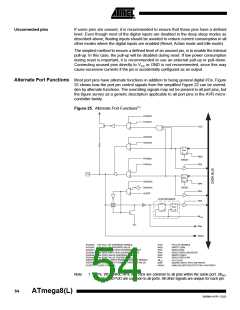 浏览型号ATMEGA8-16AI的Datasheet PDF文件第54页