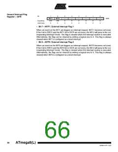 浏览型号ATMEGA8-16AI的Datasheet PDF文件第66页