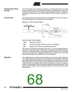 浏览型号ATMEGA8-16AI的Datasheet PDF文件第68页