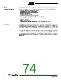 浏览型号ATMEGA8-16AI的Datasheet PDF文件第74页