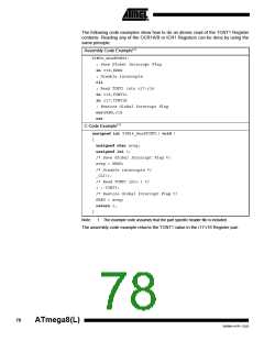 浏览型号ATMEGA8-16AI的Datasheet PDF文件第78页