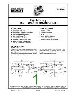 浏览型号INA101HP的Datasheet PDF文件第1页