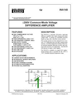 浏览型号INA148的Datasheet PDF文件第1页