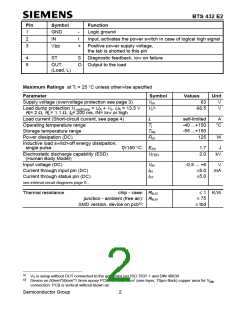 浏览型号BTS432E2的Datasheet PDF文件第2页