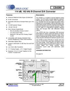 浏览型号CDB4365的Datasheet PDF文件第1页