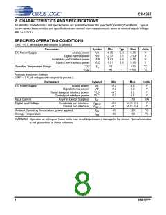 浏览型号CDB4365的Datasheet PDF文件第8页
