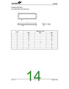 浏览型号HT1621B的Datasheet PDF文件第14页