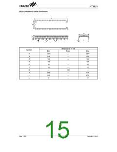 浏览型号HT1621B的Datasheet PDF文件第15页