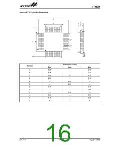 浏览型号HT1621B的Datasheet PDF文件第16页