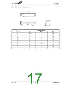 浏览型号HT1621B的Datasheet PDF文件第17页