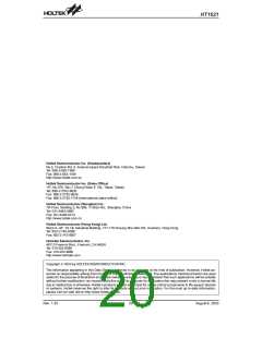 浏览型号HT1621B的Datasheet PDF文件第20页