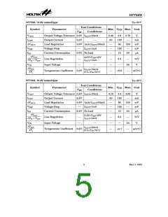 浏览型号HT7533的Datasheet PDF文件第5页
