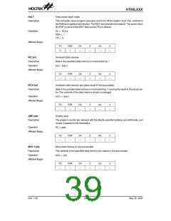 浏览型号HT95L400-128QFP-A的Datasheet PDF文件第39页