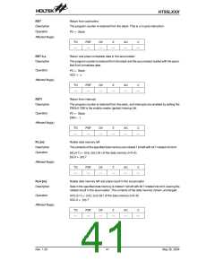 浏览型号HT95L400-128QFP-A的Datasheet PDF文件第41页