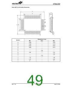 浏览型号HT95L400-128QFP-A的Datasheet PDF文件第49页