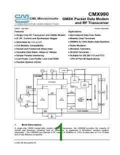 浏览型号CMX990Q1的Datasheet PDF文件第1页