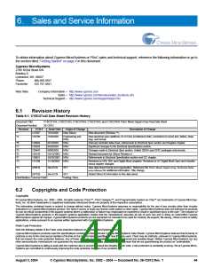 浏览型号CY8C27443-24PVXIT的Datasheet PDF文件第44页