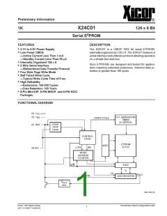 浏览型号X24C01P的Datasheet PDF文件第1页