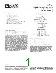 浏览型号AD741CN的Datasheet PDF文件第1页
