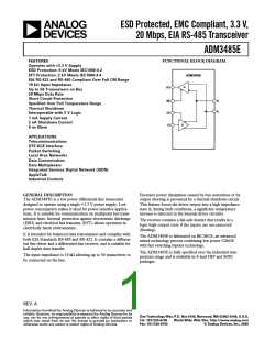 浏览型号ADM3485EAR的Datasheet PDF文件第1页