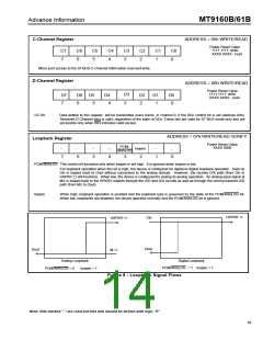 浏览型号MT9161BE的Datasheet PDF文件第14页