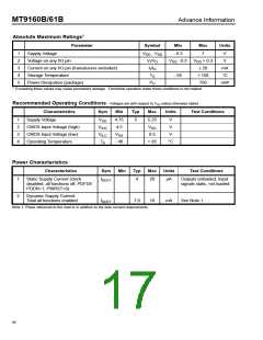 浏览型号MT9161BE的Datasheet PDF文件第17页