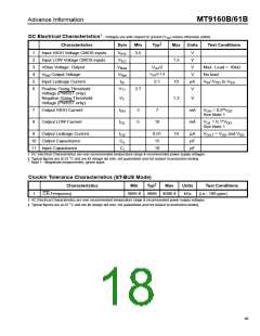 浏览型号MT9161BE的Datasheet PDF文件第18页