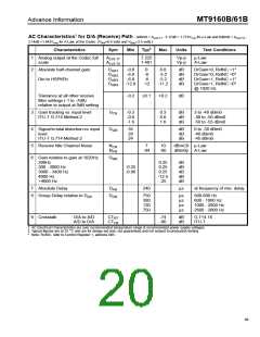 浏览型号MT9161BE的Datasheet PDF文件第20页